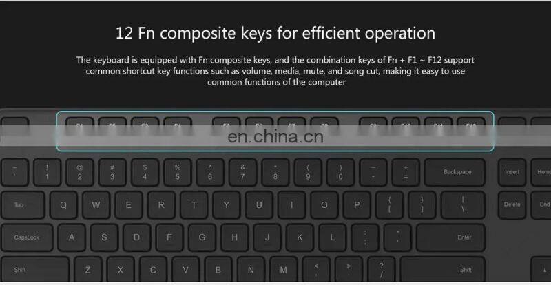 Originalixiao mi RF 2.4GHz Wireless Office Keyboard Mouse Set 104 Keys PC Mac Compatible Portable Keyboard