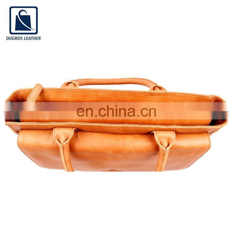 Trusted Supplier of Optimum Quality Custom Leather Made Diaper Bag with Mesh Pocket