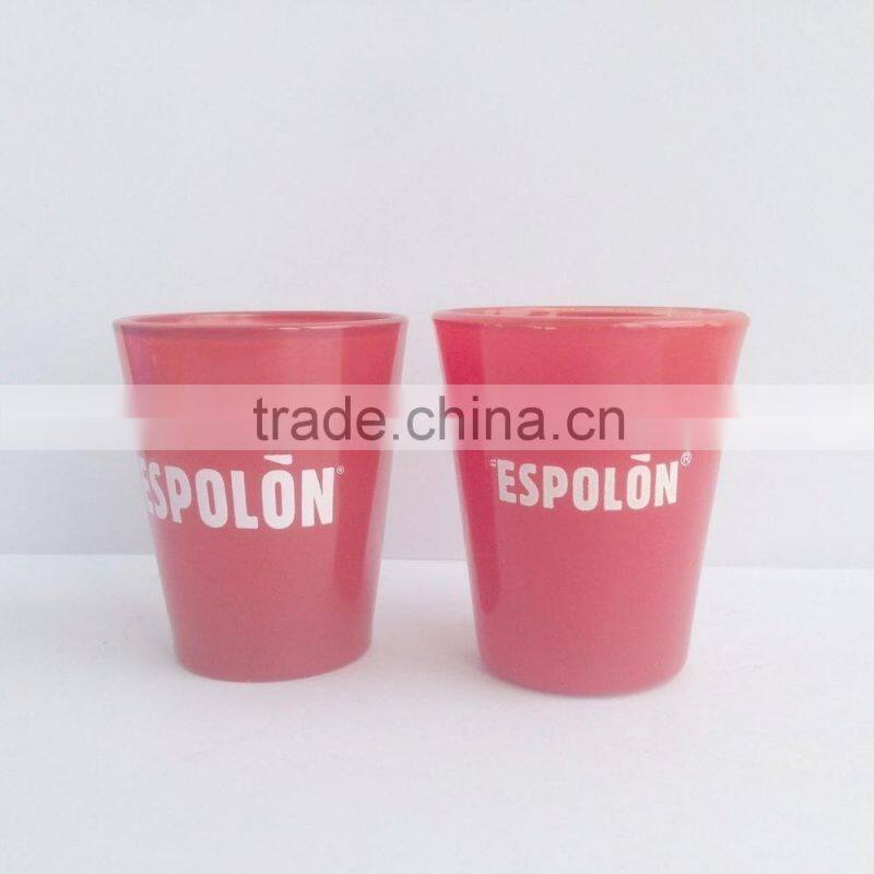 CE/EU/FDA/SGS high quality black shot glass/painted mini wine shot glass with customer's logo