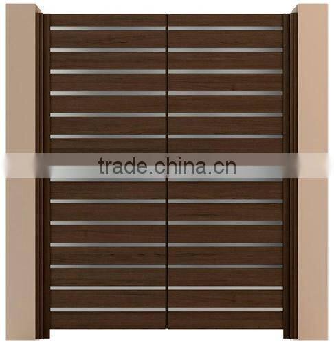 Slat aluminium hand forged gates; aluminium swing gates; aluminium walkway gates