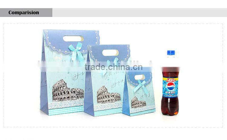 Colosseo pattern promotional custome gift paper bag