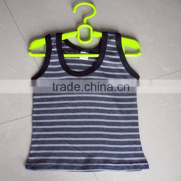 0.42USD Wholesale Stock Hot Sales Fashion Style Summer Blank Colorful Cotton Cheap Wholesale Kids Singlets/Vest ( kctbx002)
