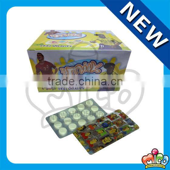 Football Star tablet dry milk candy