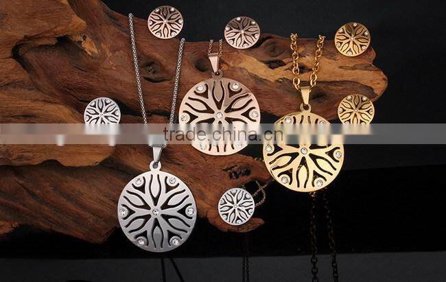 Stainless steel lady jewelry set