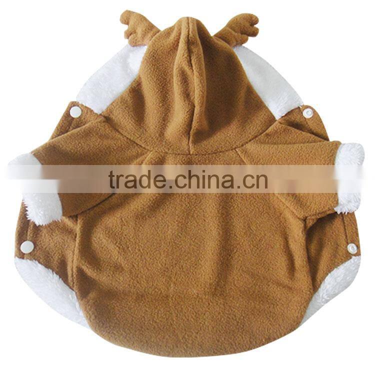 Suitable for winter polar fleece white north velvet milu deer elk shaped two-legged dog clothes