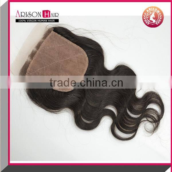 Arison Hair wholesale cheap stock silk base lace closure three part