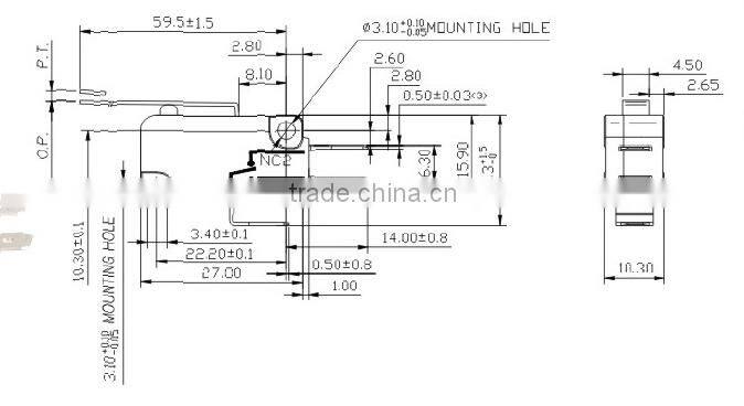 Zing ear 16a 250v t85 electrical types of micro switch