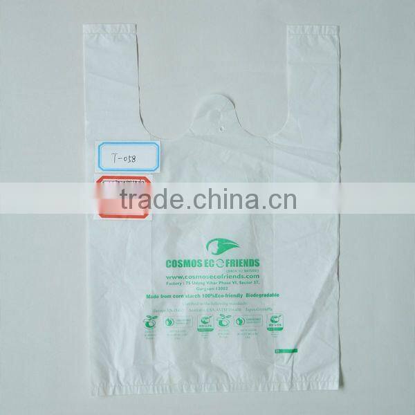 100% Cornstarch Vest Packing Bags Biodegradable