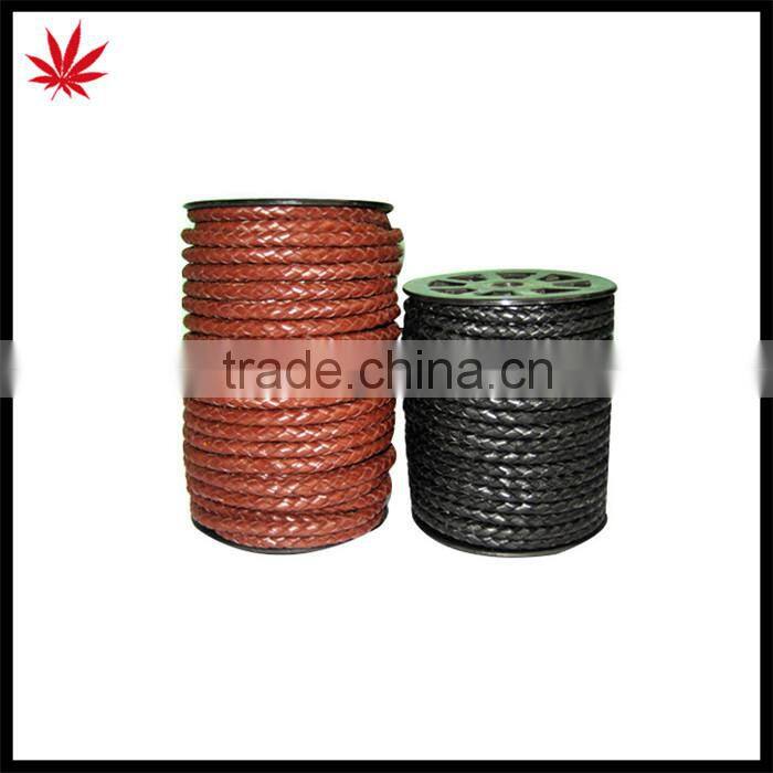 Round Leather Cord Braided Necklace