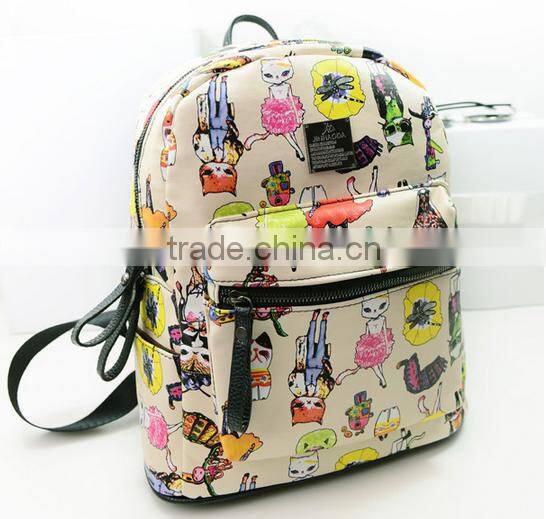 Newest Design Scrawl Backpack/PU Leather School backpack/Funny Backpack
