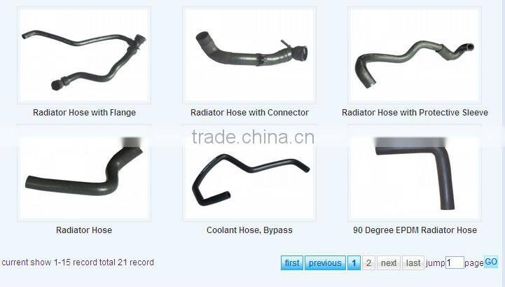 Car Rubber Radiator Hose with OE Part NO. Parts