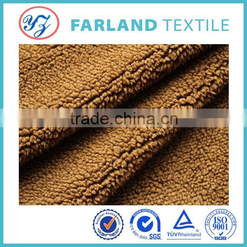 textile and apparel fabric cheap and plain wool Sherpa100polyester fabric