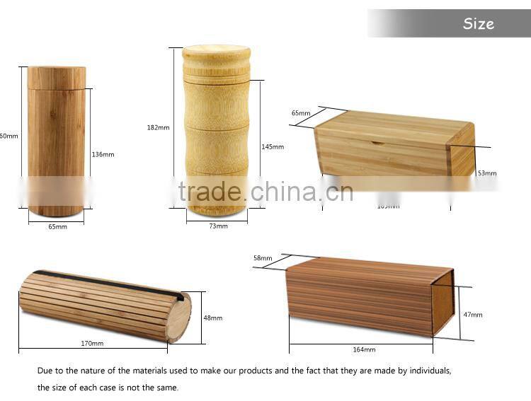 Natural Bamboo Sunglasses Personalized Wooden Glasses Eye Glasses Case With Customized logo