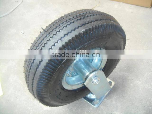 swivel rubber castor 4.10/3.50-4 with metal frame