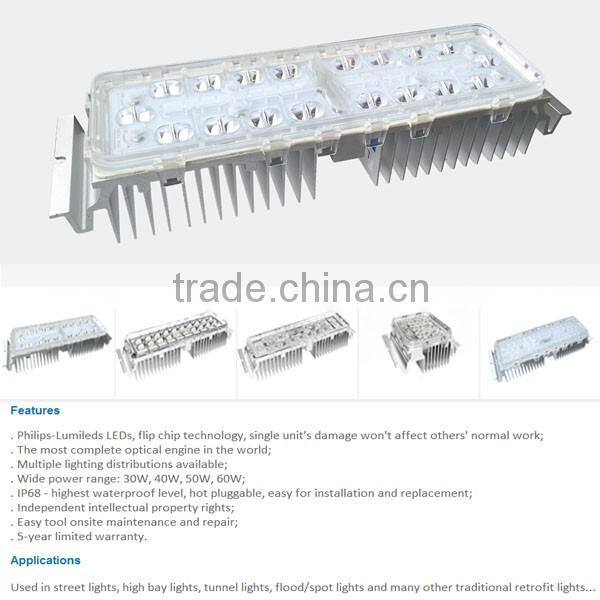 High brightness 30W luxeon chip new ce fcc rohs approval High brightness led street light