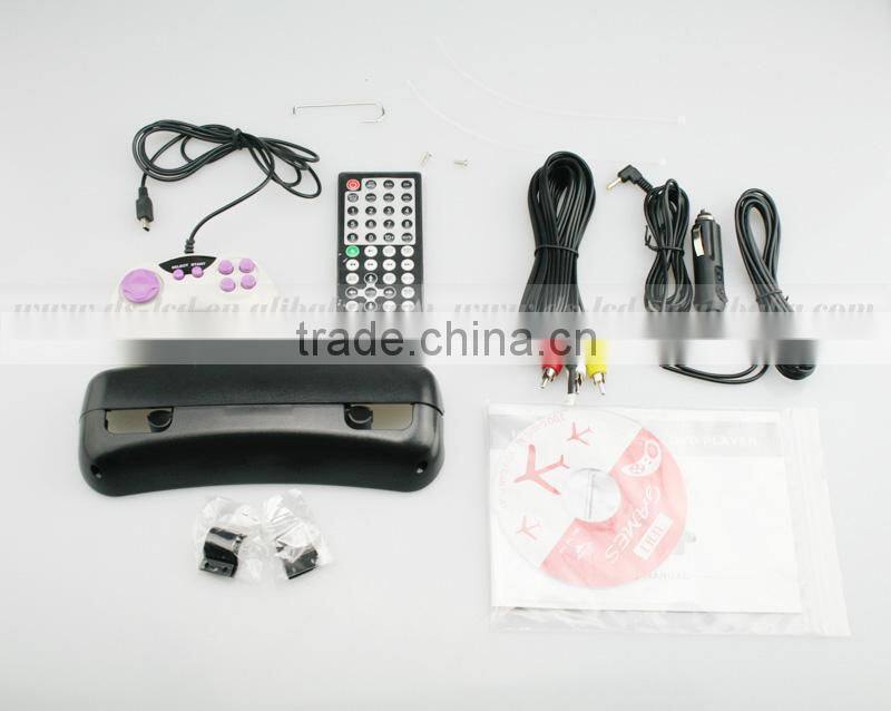 9" digital headrest DVD player without pillow