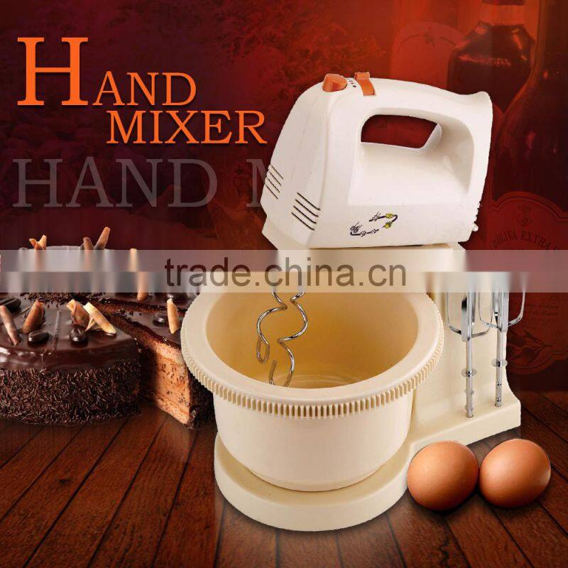 Electric Egg Mixer With Rotational Plastic Bowl