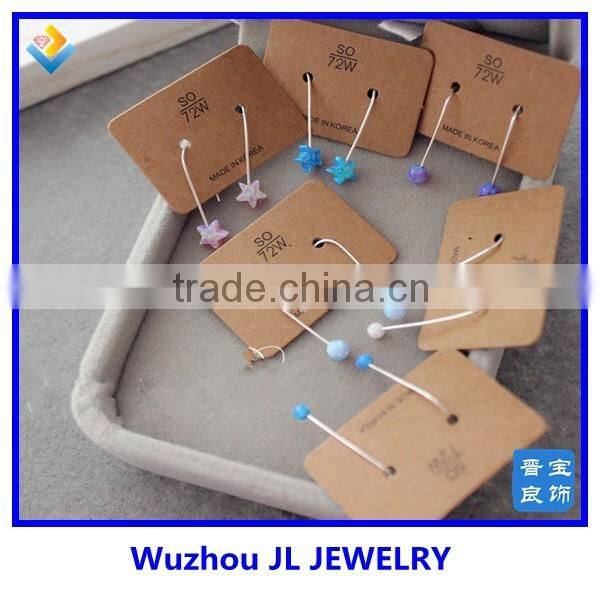 wholesale s925 sterling silver pave stone moon and star earrings