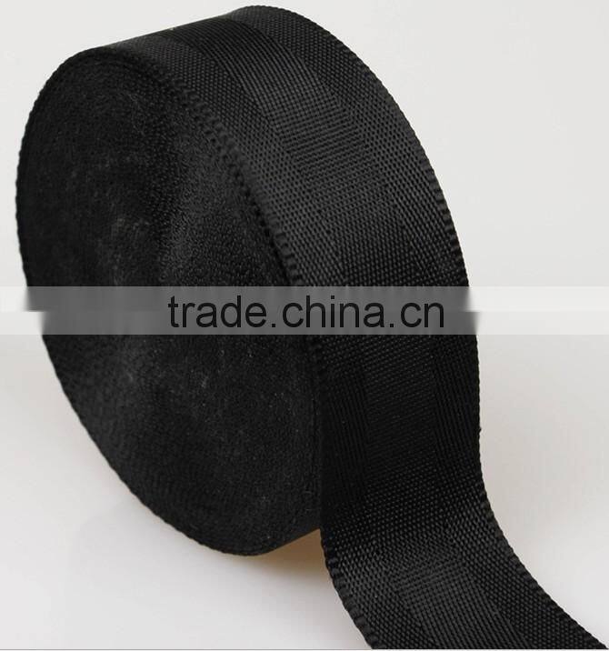 black Herringbone polyester webbing