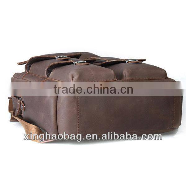 2014 fashion vintage cowhide leather backpack bag for wholesale