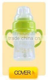 Wholesale colorful design BPA free glass feeding baby bottle