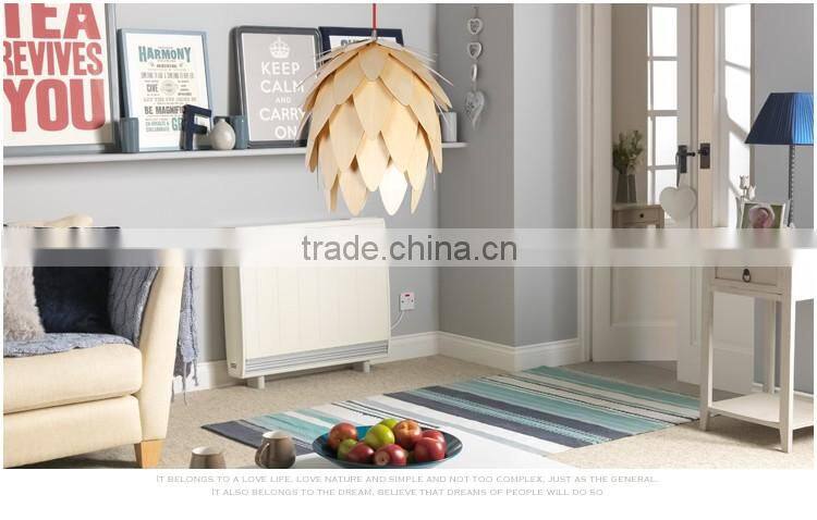 Wooden LED pendant light JK-8005B-29 2016 New Design Artichoke wooden bamboo pendant lighting