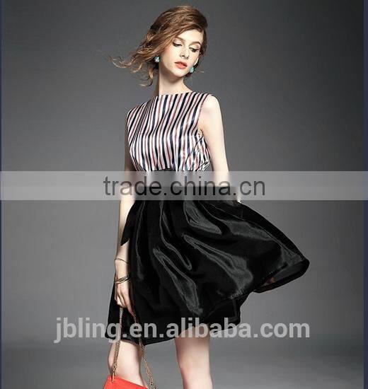 girls fashion sleeveless silk dress