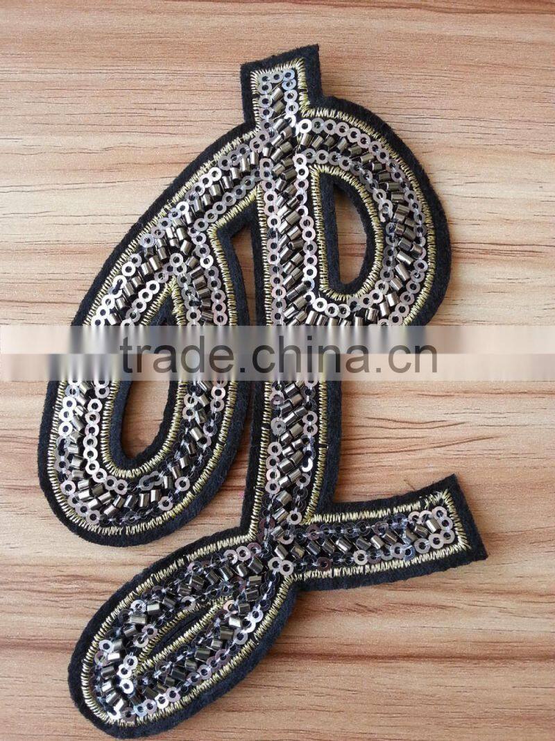 2015 New Arrive Handmade Beaded Applique Patches For Women -- A1503