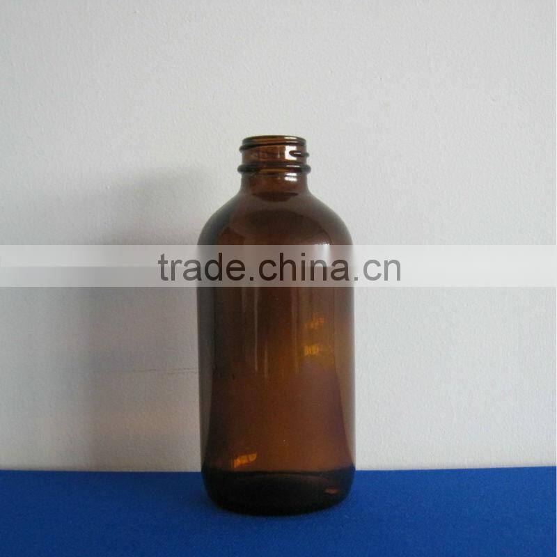 AMBER GLASS BOSTON ROUND DROPPER BOTTLES