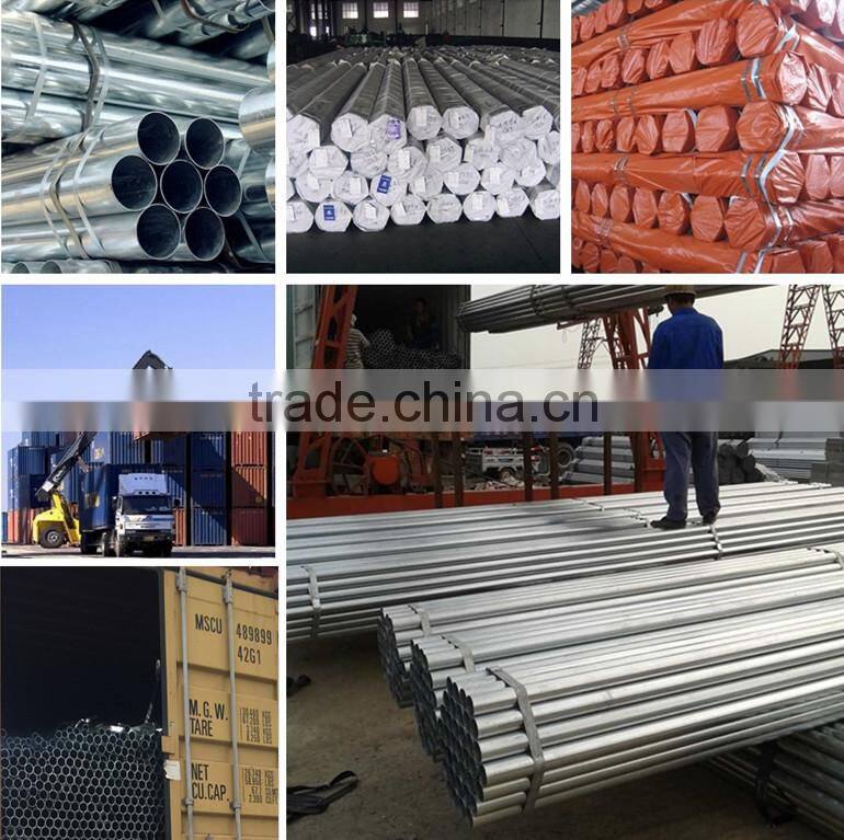 Prepainted zinc round steel tubes / Metal building material GI steel pipes for greenhouse