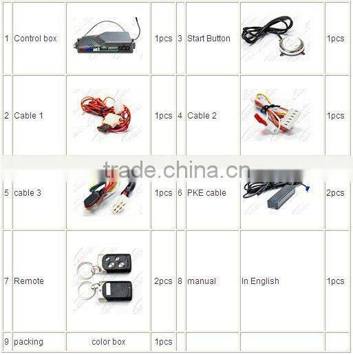 car smart Key start stop push button with Remote&PKE Passive Keyless Entry for universal car