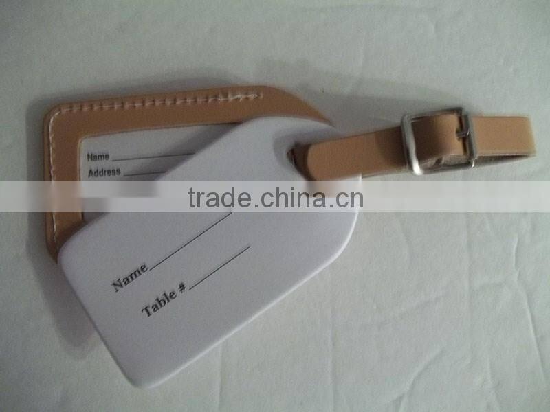 Custom Debossed Words Wedding Leather Luggage Tag