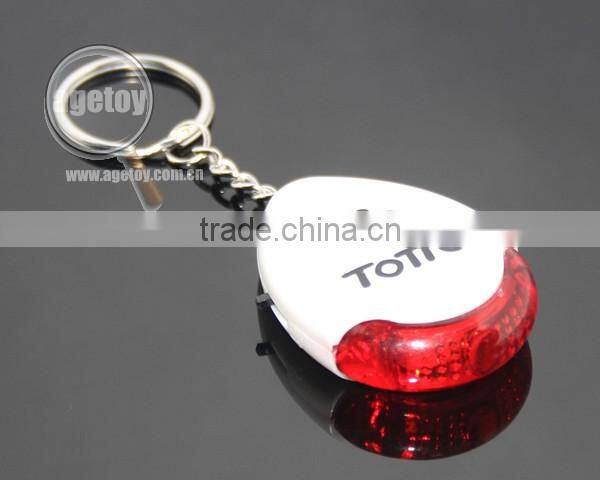 Promotional High Quality Anti-Lost Finder Sensor Alarm Whistle LED Light Electric Keychain Keyfinder