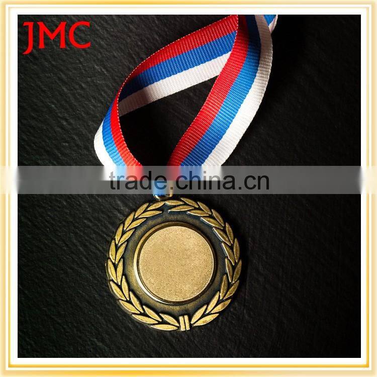 metal award sports medals and trophies with ribbon