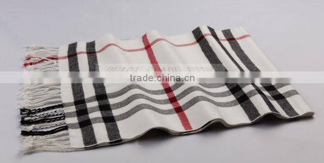plaid man fashion cashmere scarf