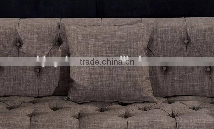Famous brand anqique style double sofa with rivet--s15903
