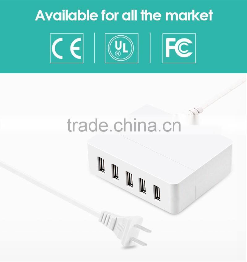 Newest 40 W 5 ports USB bluetooth laptop charger