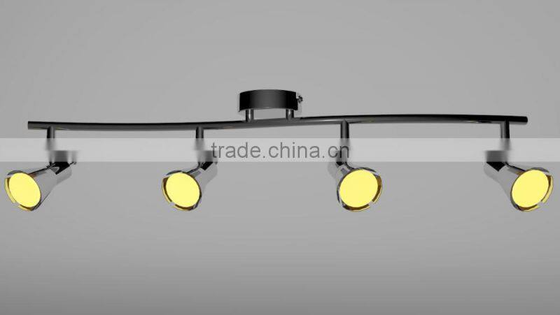 italy black spot light & whte spot light for dining room with triplets light