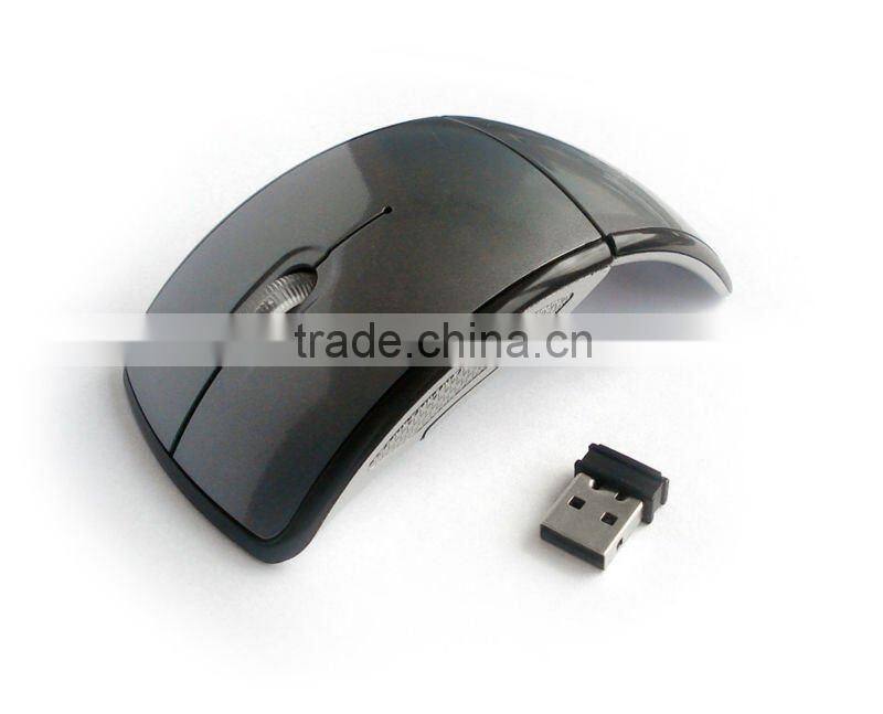 2.4g folding wireless mouse with receiver/pc mouse
