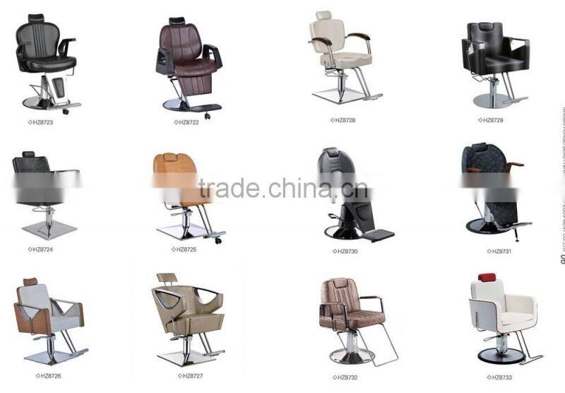 2015 Colorful hair salon chairs with footrest;Popular recline barber chairs in India