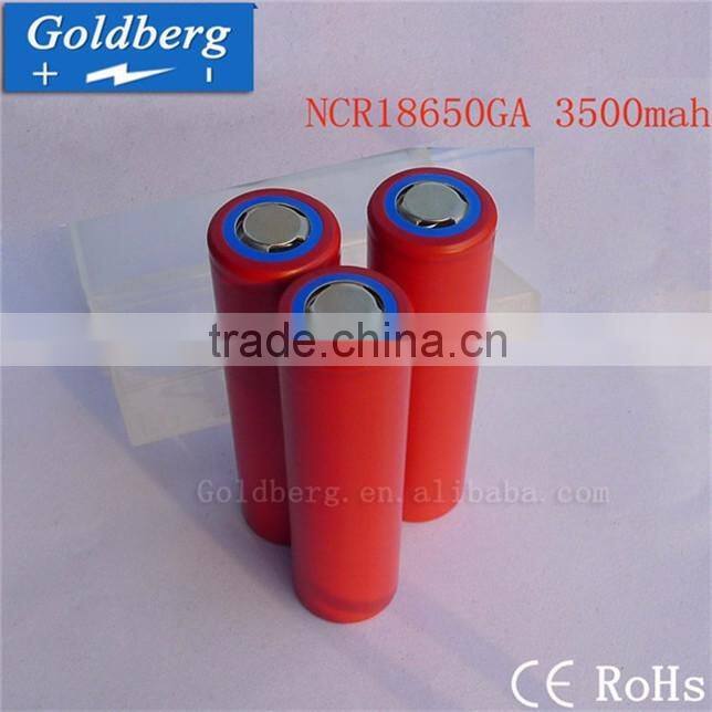 100% imported from Japan sanyo 18650 3500mah vaping battery sanyo ncr18650 GA 3.7v lithium li-ion polymer battery