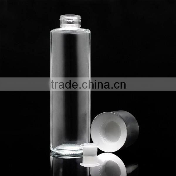 large volume 100ml clear lotion glass bottle with cap