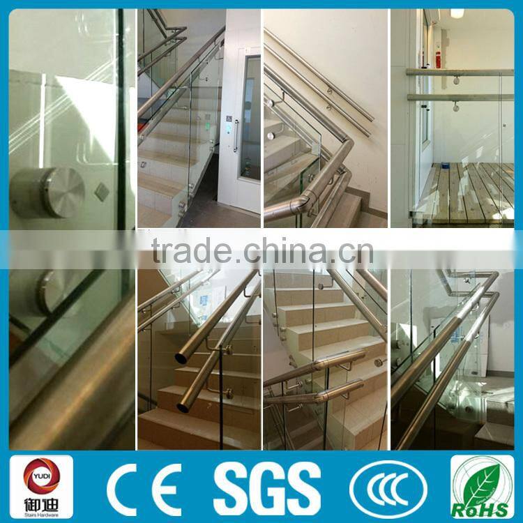 Modern stainless steel removable handrail for staircase