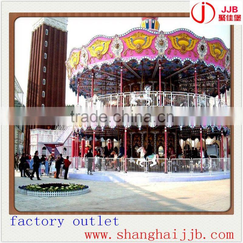 Amusement Park Rides Double Decker Carousel Merry Go Round Manufacter
