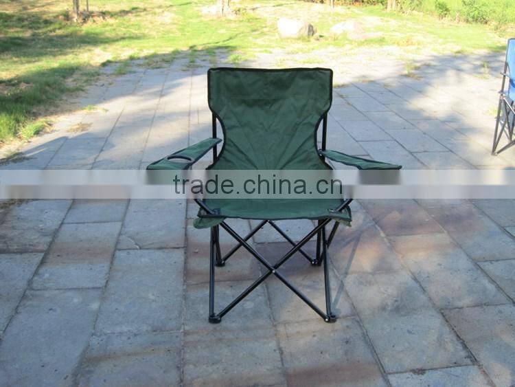 Portable folding 600 D PVC/PE Oxford Nylon Outdoor camping picnic beach foldable chair with carry bag on arm