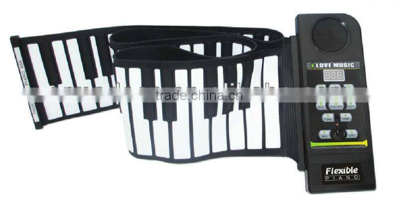 Musical instrument 88 keys roll up piano/foldable piano keyboard/flexible keyboard piano