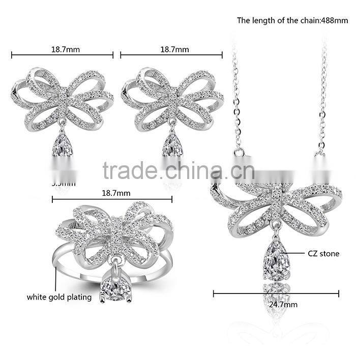 Custom Jewelry Wholesale Bow Dulhan Necklace And Earring Sets