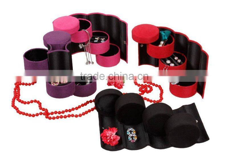 Cylindrical Jewelry Box / Jewelry Organizer for Travel