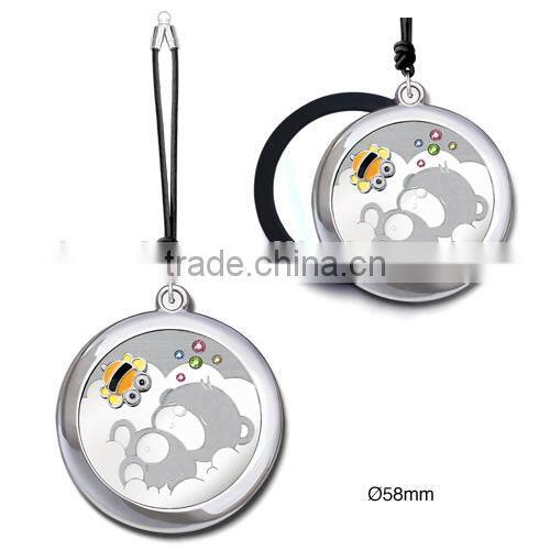 unique design folded makeup mirror shine crystal pocket mirror decorative craft