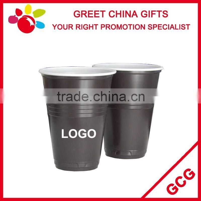 Promotional Custom Logo Printed Clear PP Plastic 10oz Disposable Ice Cream Cup Water Cup Juice Cup